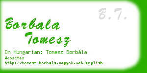 borbala tomesz business card